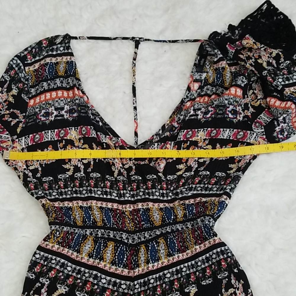 Millau pattern multicolor long sleeves romper.  XS - Picture 9 of 12